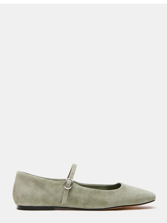 Steve Madden Shoes - Light Sage Suede Mary Jane Flat